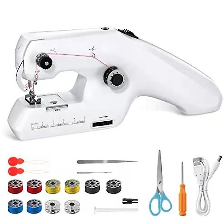 Cross-border spot wholesale ZDML-6 sewing machine home mini handheld portable electric double thread