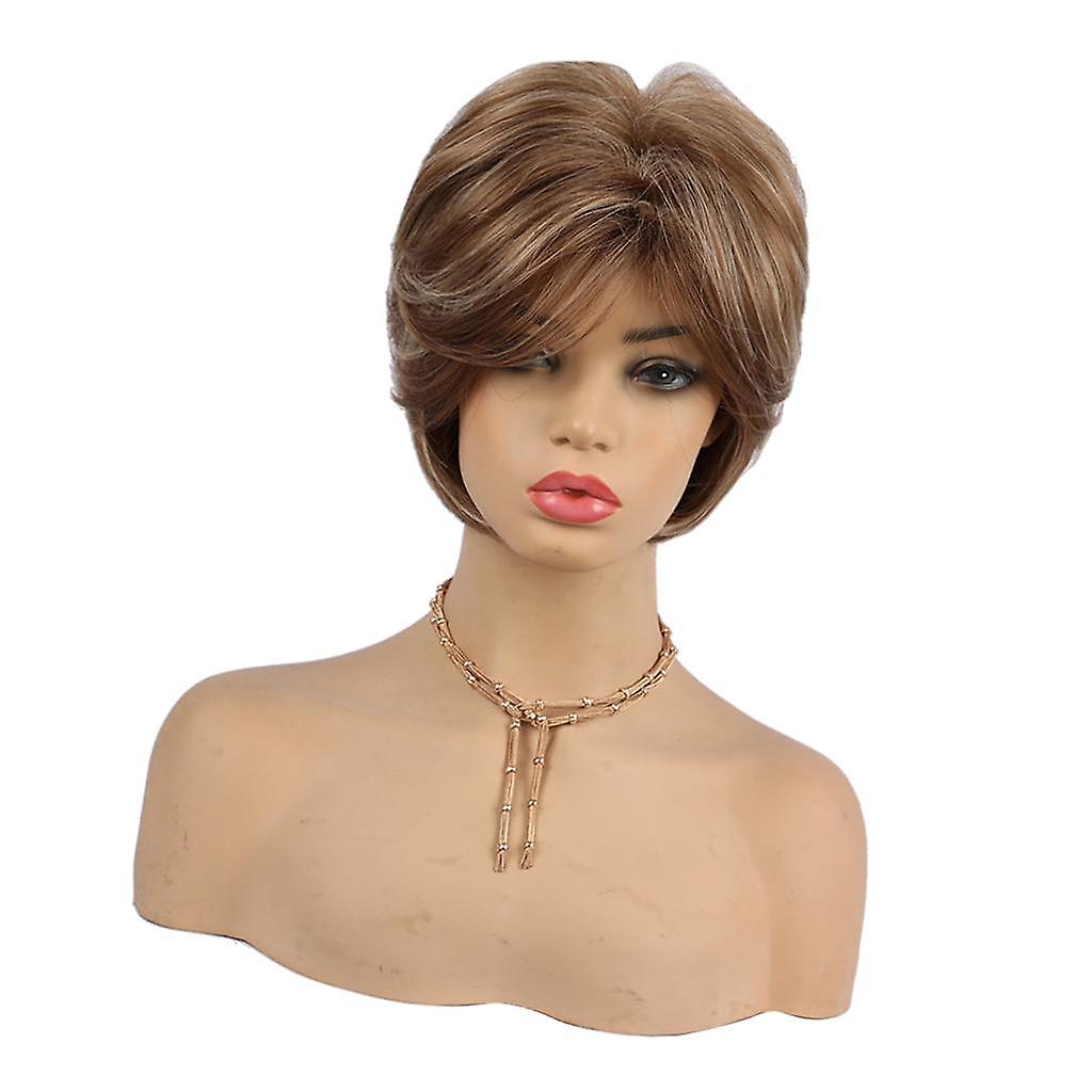 10 '' Mode Dame Cheveux Humains Perruques Superposées Pixie Party Cosplay Perruque Multicolore