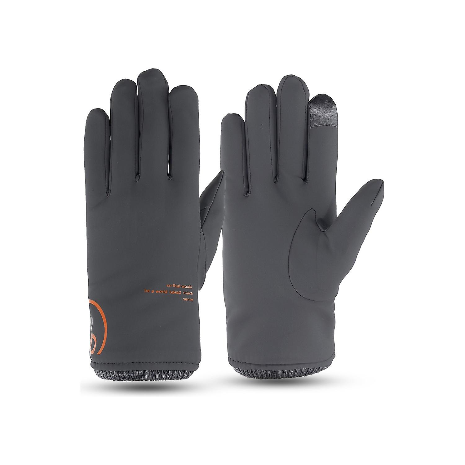 Men's Winter Warm Windproof Warm Touch Screen Compatible Velvet Gloves