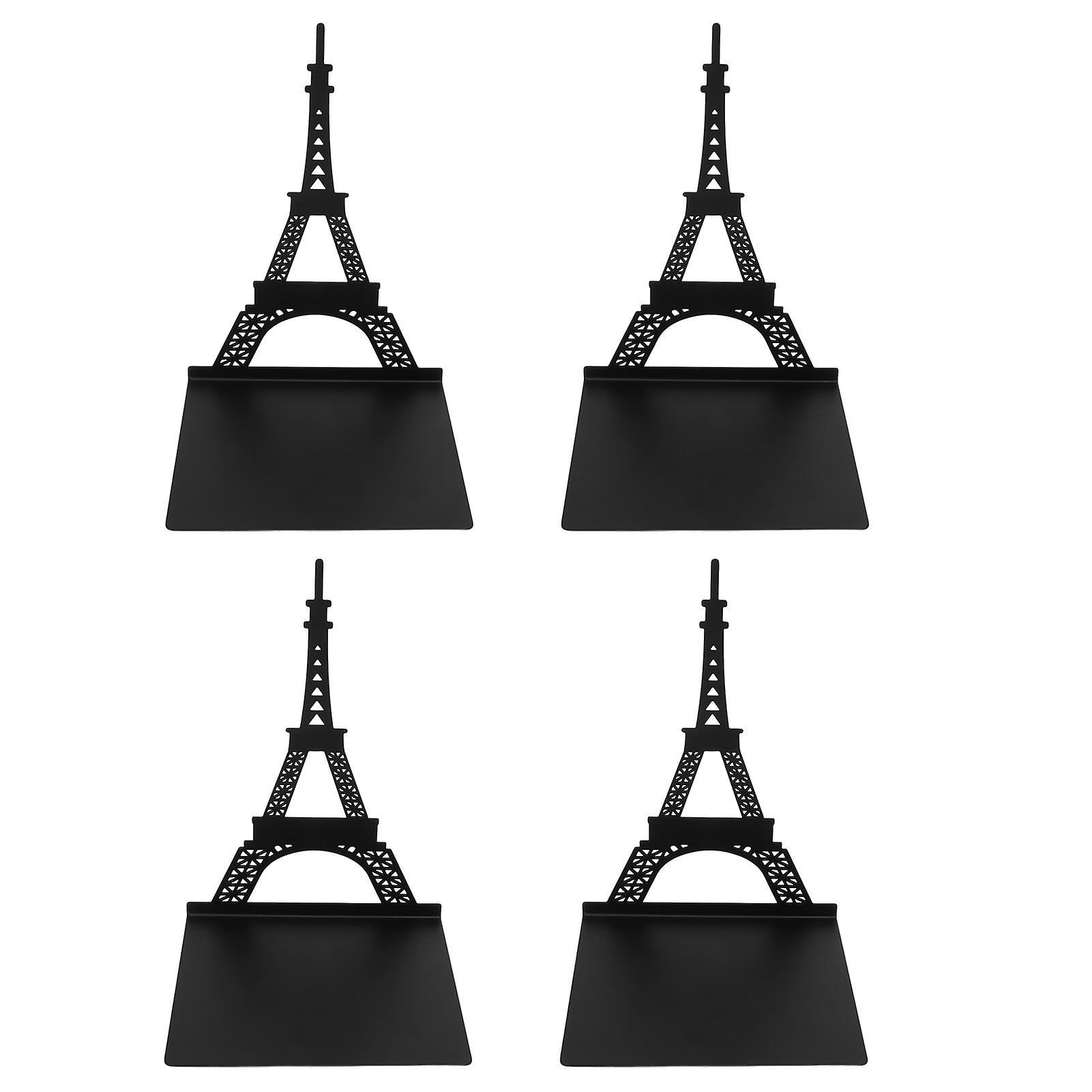 4pcs Tower Bookends: Architectural Style Heavy Duty Design for CD and DVD Storage