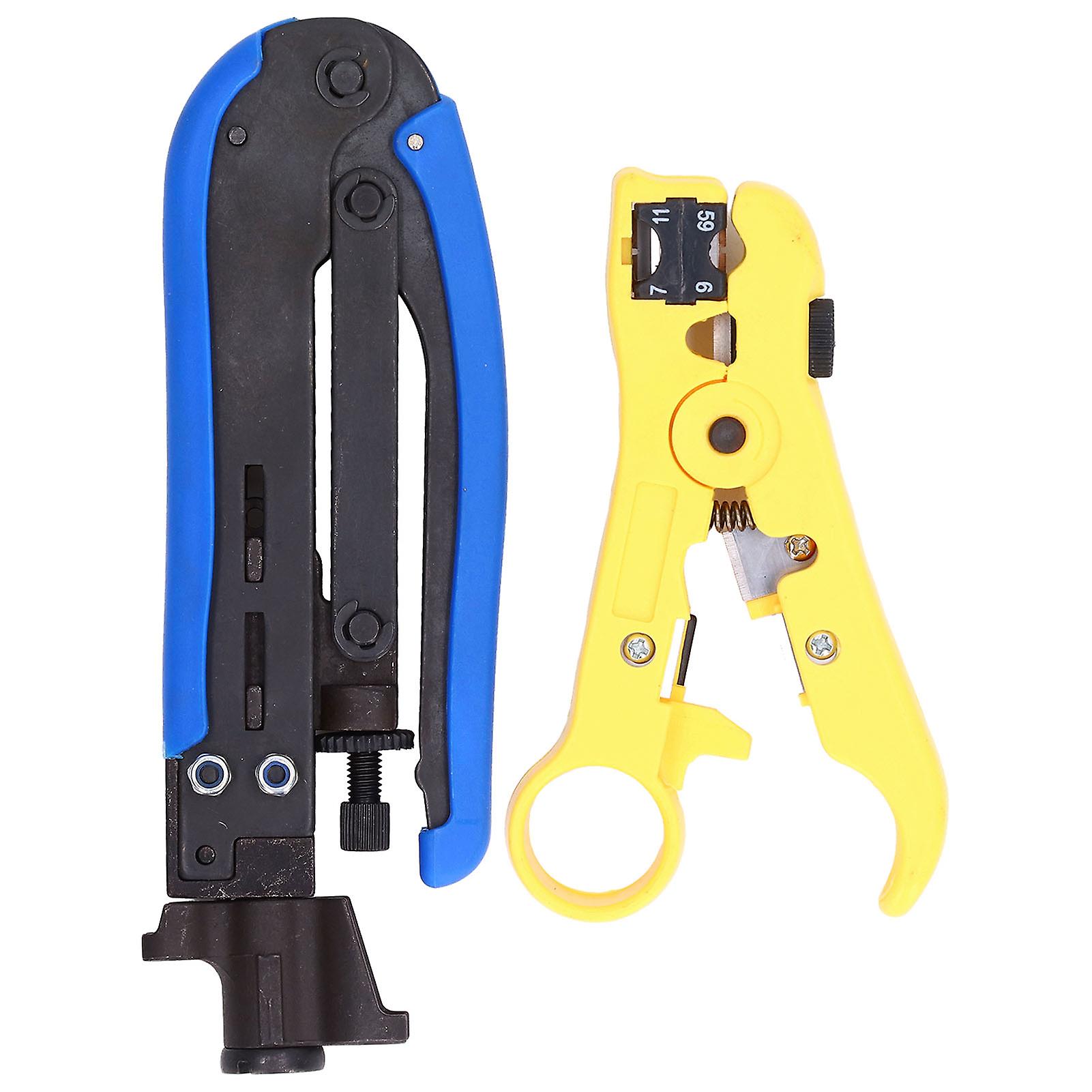 Pince à dénuder, pince à sertir, ensemble de pinces à découper pratiques, réglables et faciles à utiliser, pinces à extrusion de câbles coaxiaux