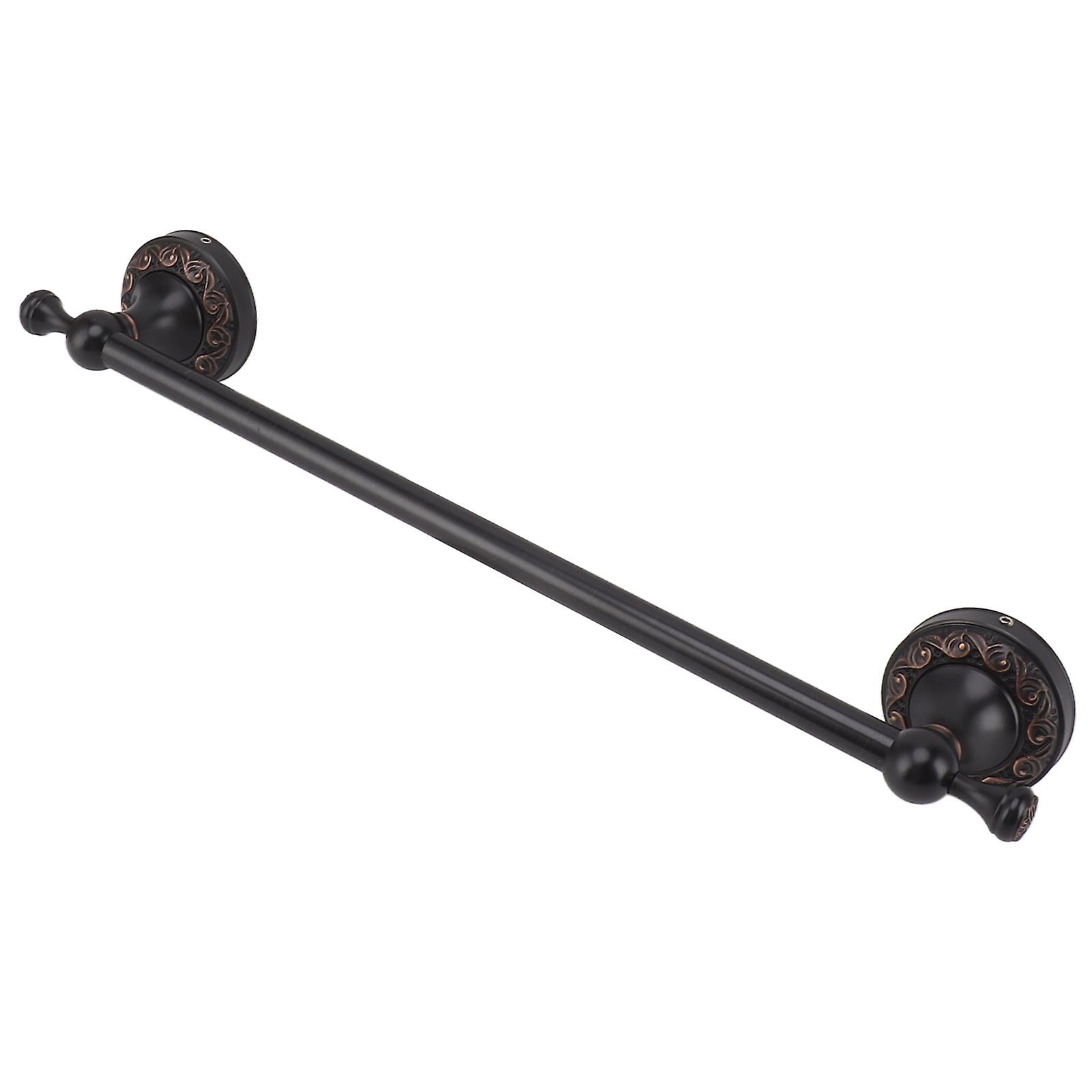 Retro Bathroom Towel Rack, Space Saving, Black