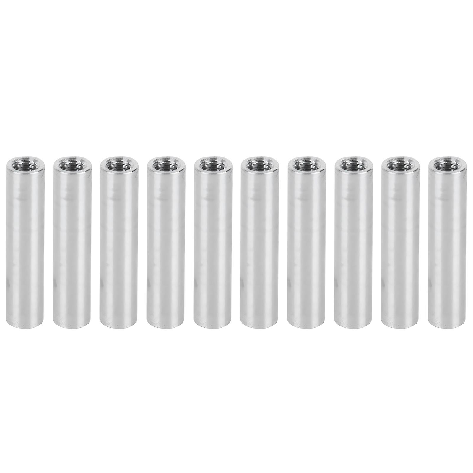 10Pcs Aluminum Alloy Column Round Female Thread Standoff Spacer Support Fasteners M4x0.7mmLong 32mm