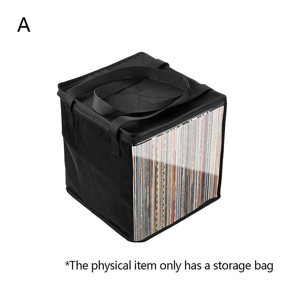 Black 29.8*30.50cm*32.50cm(A)$ Suitable for vinyl records portable storage bag can store albums, records, magazines display storage box