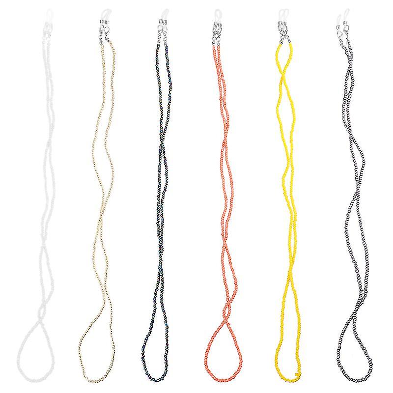 6pcs Glasses Beads Chain