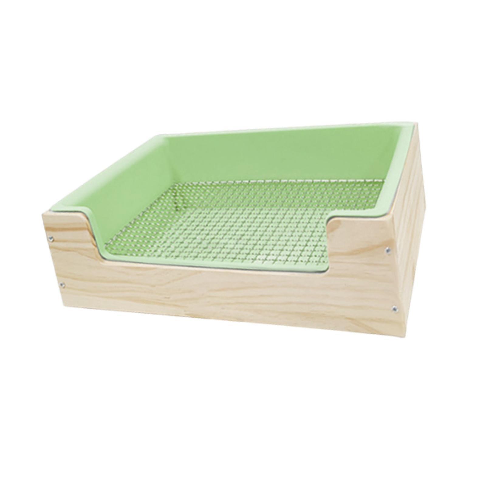 2 in 1 Rabbit Hay Feeder Box Hay Feeder with Litter Pan for Bunny Guinea Pig green toilet pan
