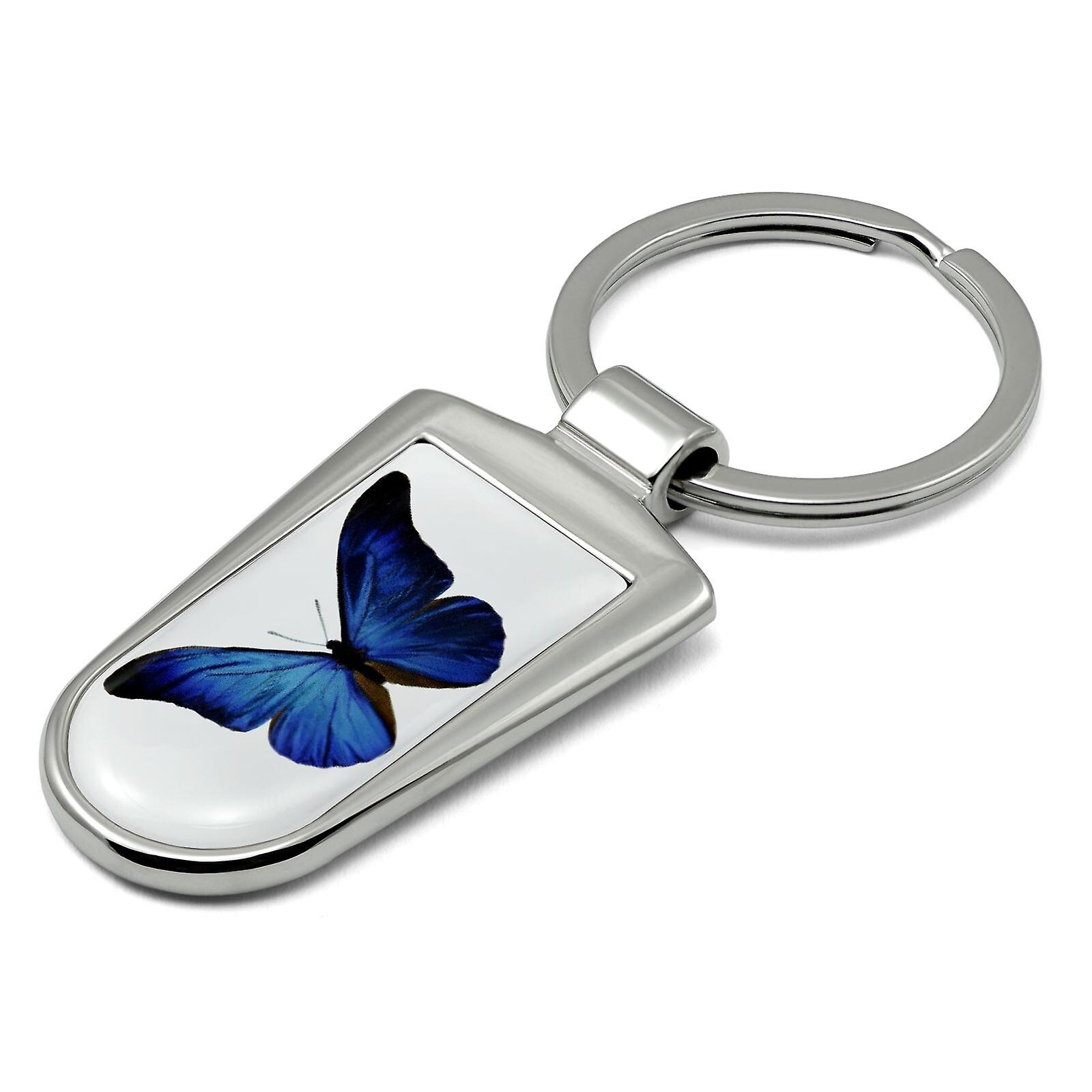 バタフライプリントキーリング - ブルーKRG-50.28