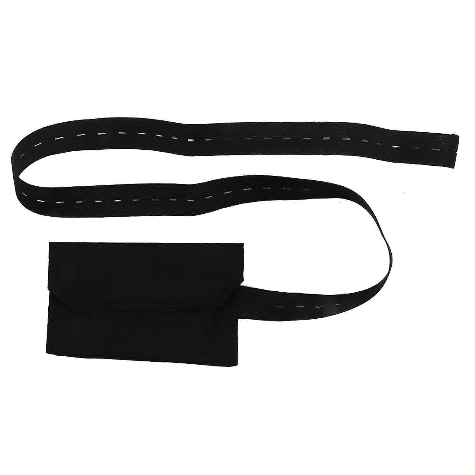 Adjustable Peritoneal Dialysis Catheter Belt with Button, Patient Peritoneal Tube Protection (Black)