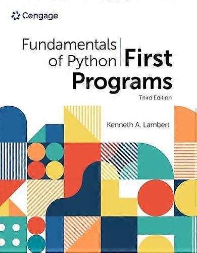 Fundamentals Of Python First Programs by Kenneth Washington and Lee University Lambert Paperback Book
