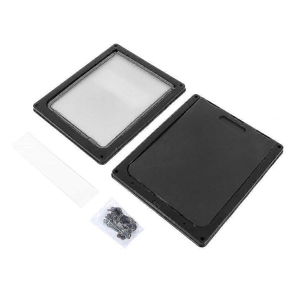 Quality pet dog cat safe door freely enter out for doors wall easy installation(black)