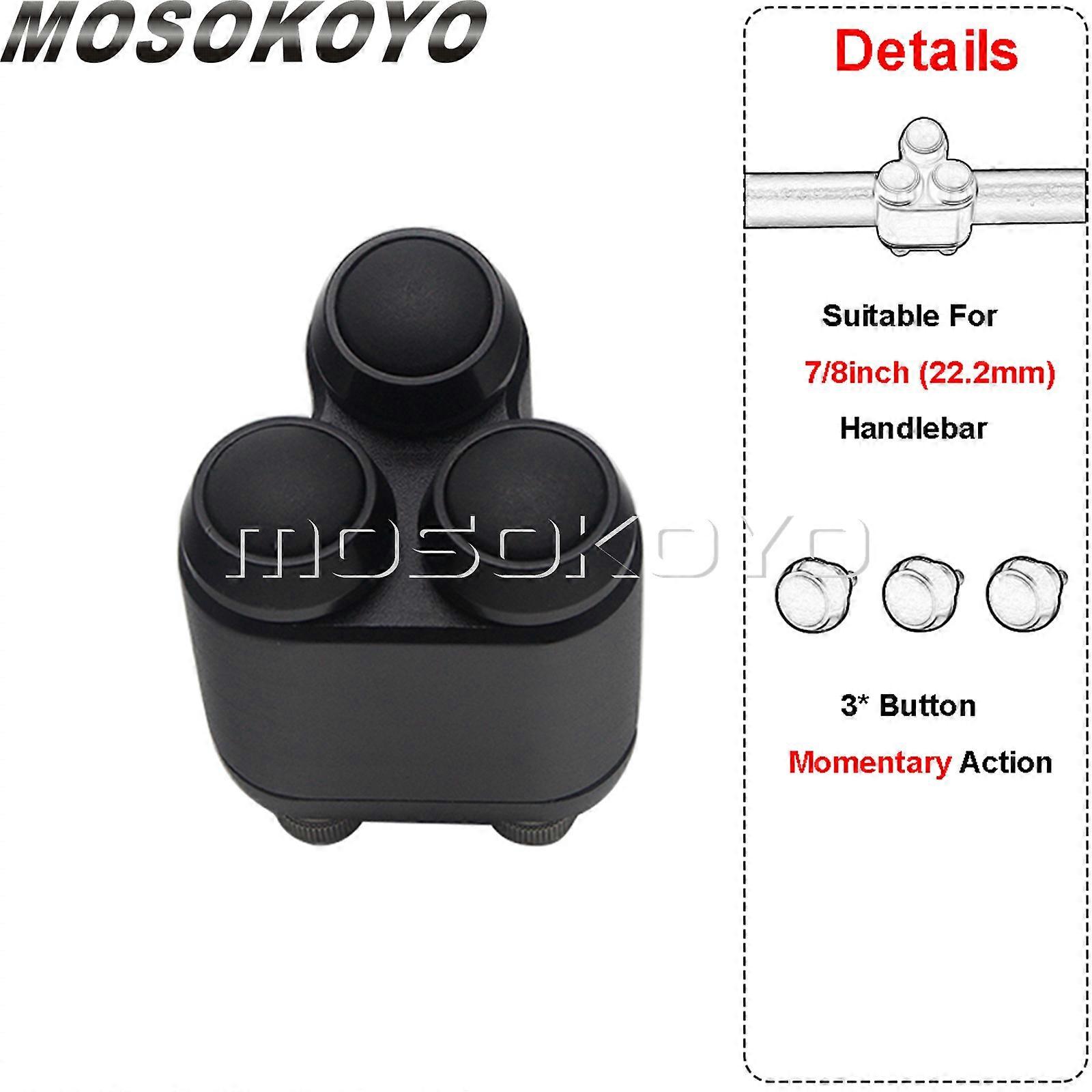 7/8" or 1" Bars 2-3 Buttons Steering Wheel Manual Control M-Switch Buttons Gear Switch for Cafe Racer Bobber Chopper 22mm 25mm~4263