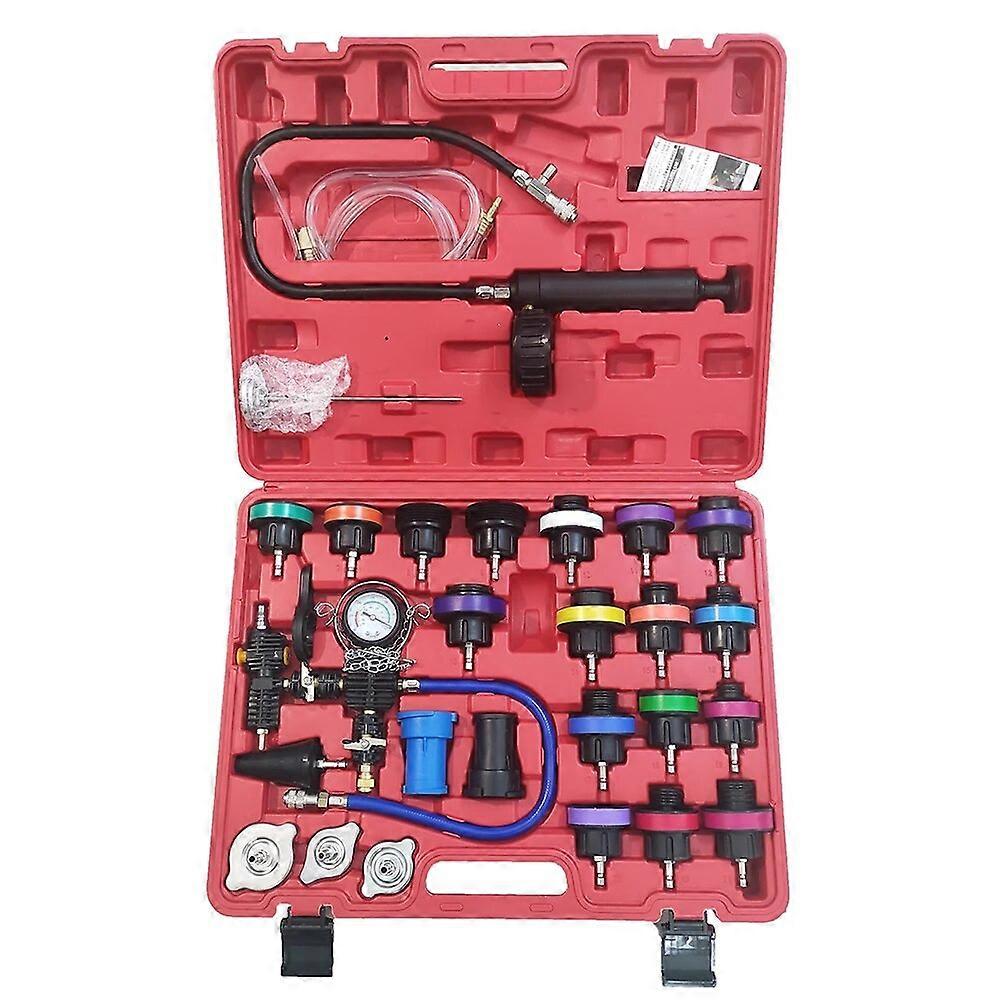 28Pcs Radiator Pressure Tester Vacuum Type Cooling System Test Detector Set No.29308