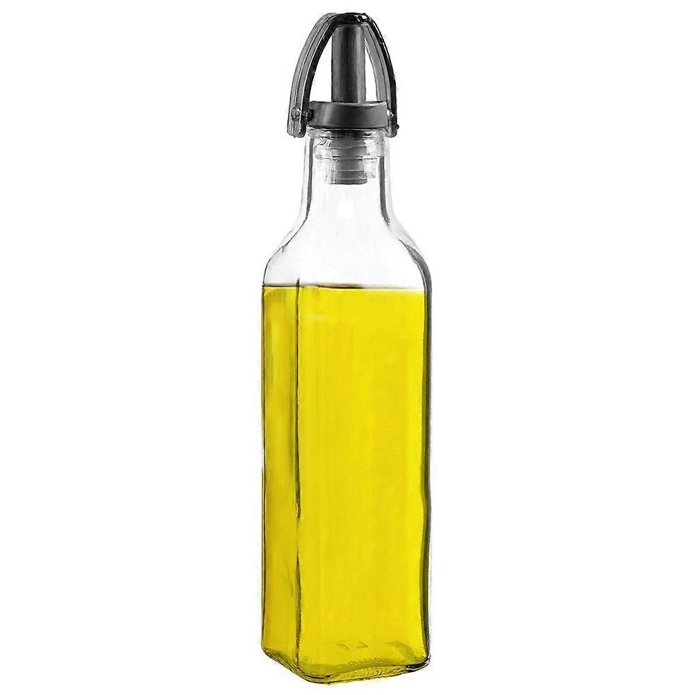 Glass bottle for oil/vinegar with pouring spout and closure