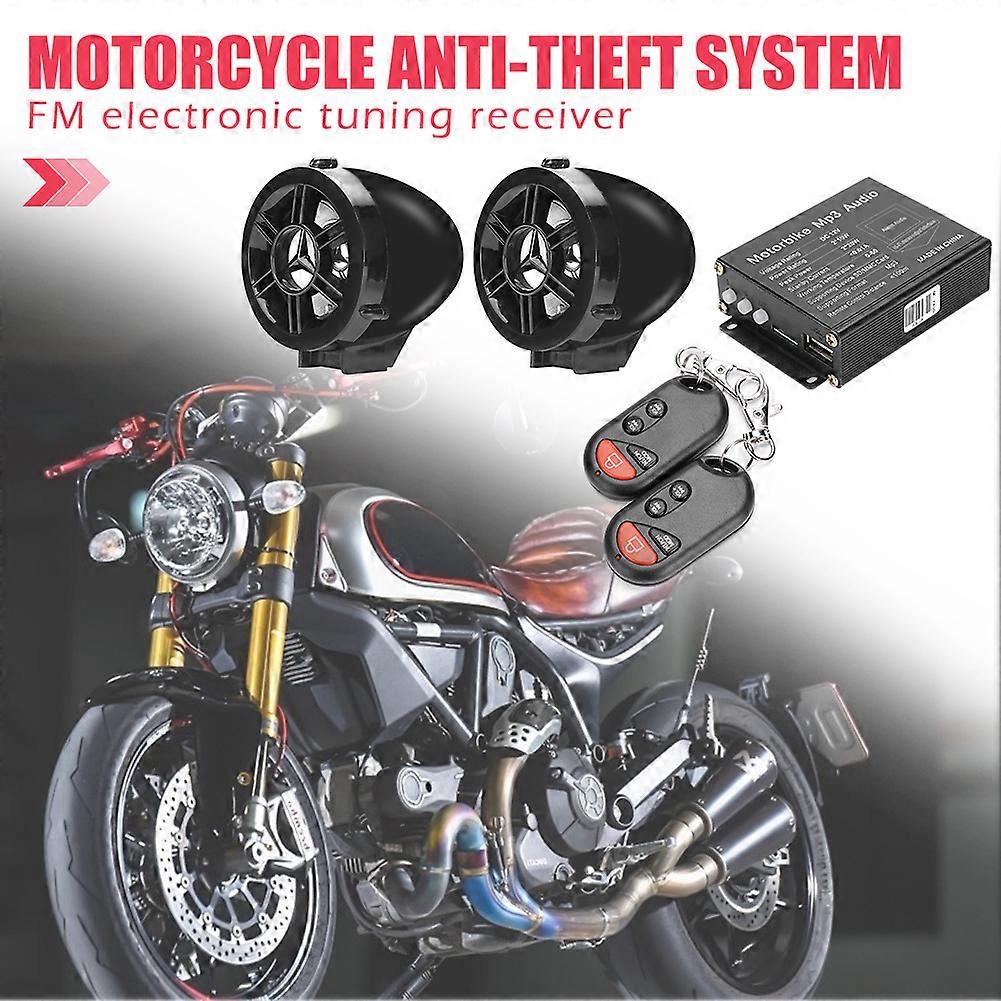 Système antivol de moto MP3 Radio FM compatible avec le système de haut-parleurs Bluetooth couleurs classiques système de son durable simple ~ 11841