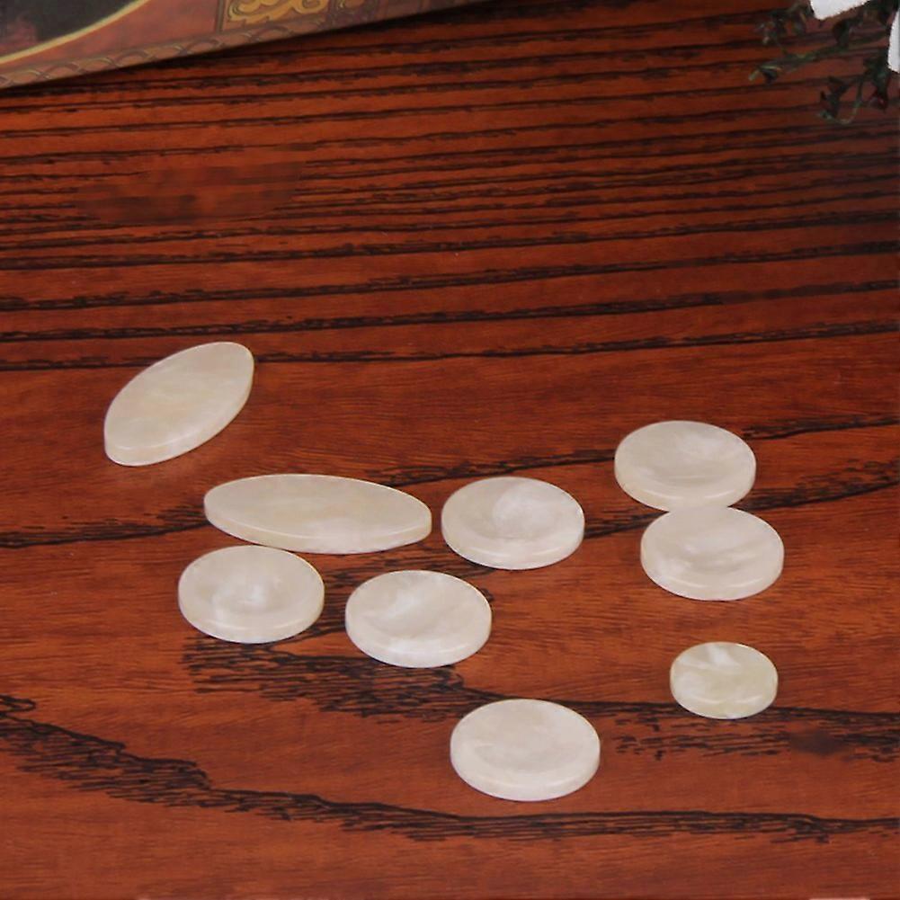 Set Of 9 Saxophone Key Button Inserts For Soprano Alto Tenor Saxophone Components Plastic Polished Fastening Snap Stud Setting