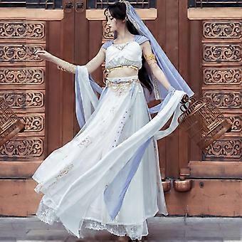 Ancient Chinese Hanfu Dress Women Halloween Princess Dunhuang Feitian  Cosplay Costume Dance Dress Party Outfit Purple Hanfu Sets White Set |  Fruugo AE