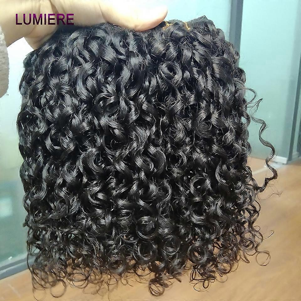 Funmi Natural Curly Brazilian Bundle Weave, 10-30 polegadas, extensão de cabelo para mulheres, Double Pull, Pixie / kissy / bouncy, 3/4 Bundle Offer