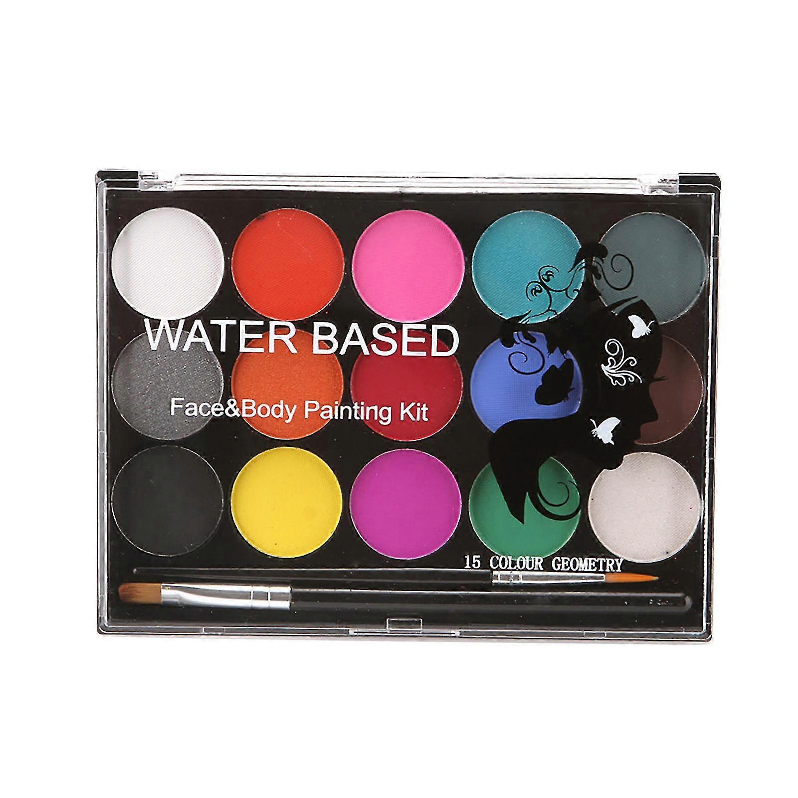 Face Paint Kit With 15 Colors Party Face & Body Paint Cosplay and masquerade