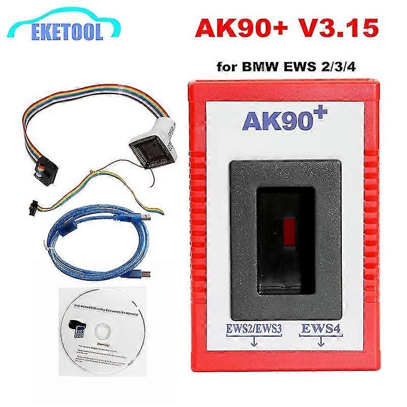 Ak90+ Key Programmer For Bmw Ews2/3/4 Key Code Reader V3.19 Newest Version Ak90 Key Maker For Bmw Pr