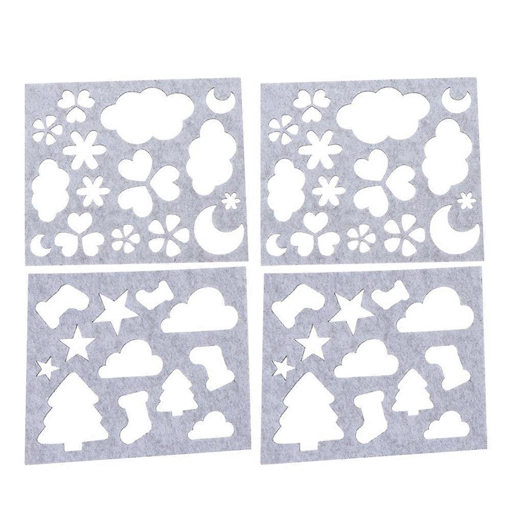 4pcs Woolen Felting Applique DIY Mold Felting Starter Mold Lovely Pattern Needle Felting DIY Mold