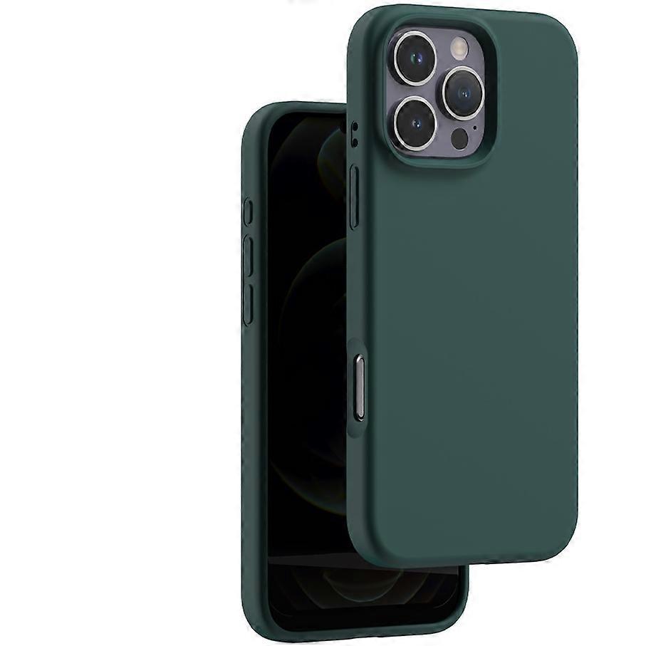 Mobile phone case suitable for iPhone 16/16Pro/16Plus/16Promax liquid silicone full-cover shockproof protective case Dark Green