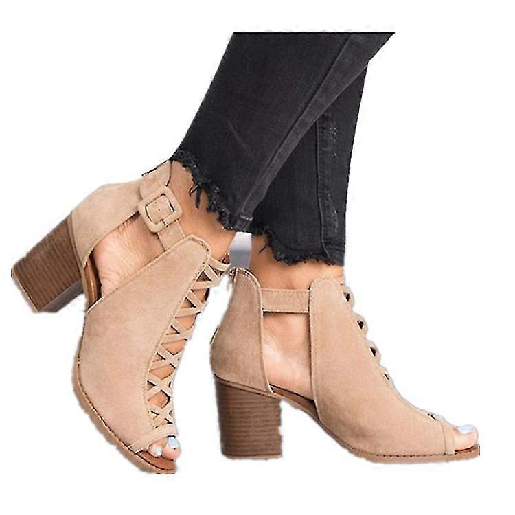 Sandals Women's Plaid Boots 35-43 Beautiful Fish Beak High Heel Sandals Beautiful Fish Beak High Heel Sandals