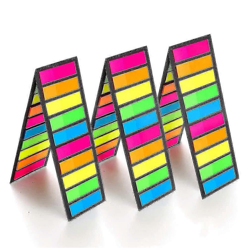 Fluorescent Translucent Sticky Note, 4000 Pcs Total, 10 Color Tabs,b