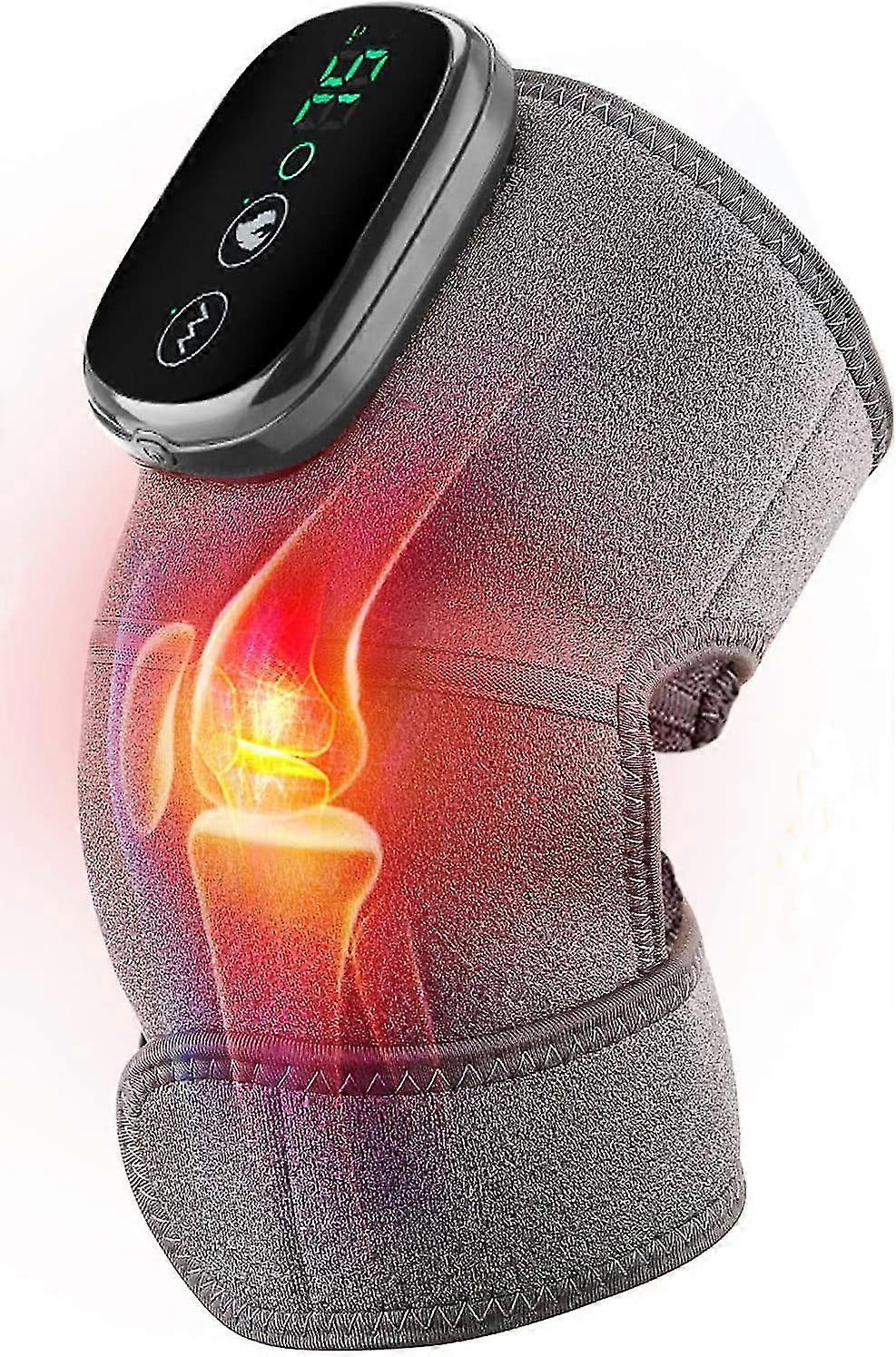 Moajaza Cordless Knee Massager With Heat And Vibration, 3 In 1 Heating Pads For Knee Shoulder Elbow Stress Relief Deep Tissue_FC10