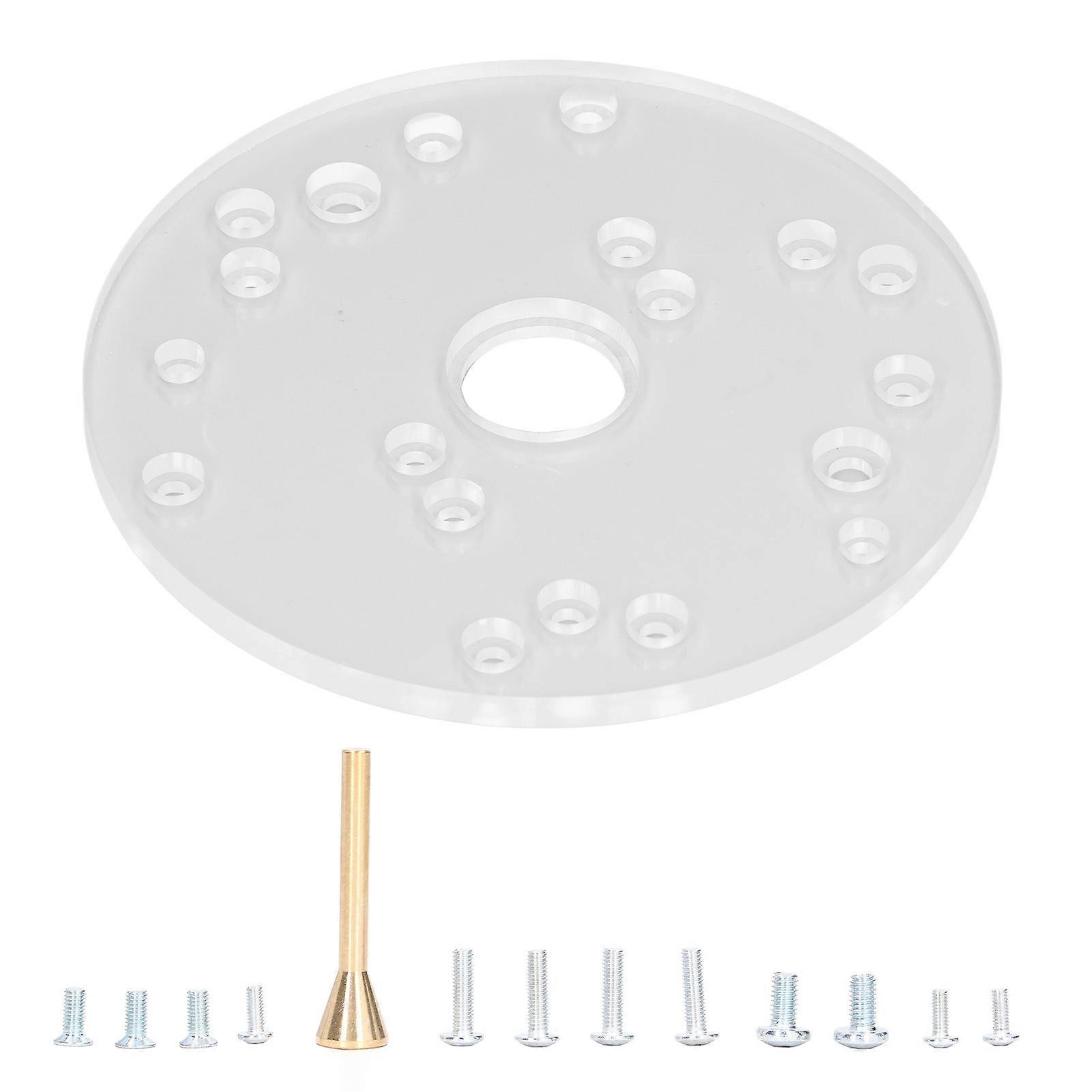 Universal Router Plate Kit Acrylic Baseplate for Bosch 6 1/2in with Centering Pin