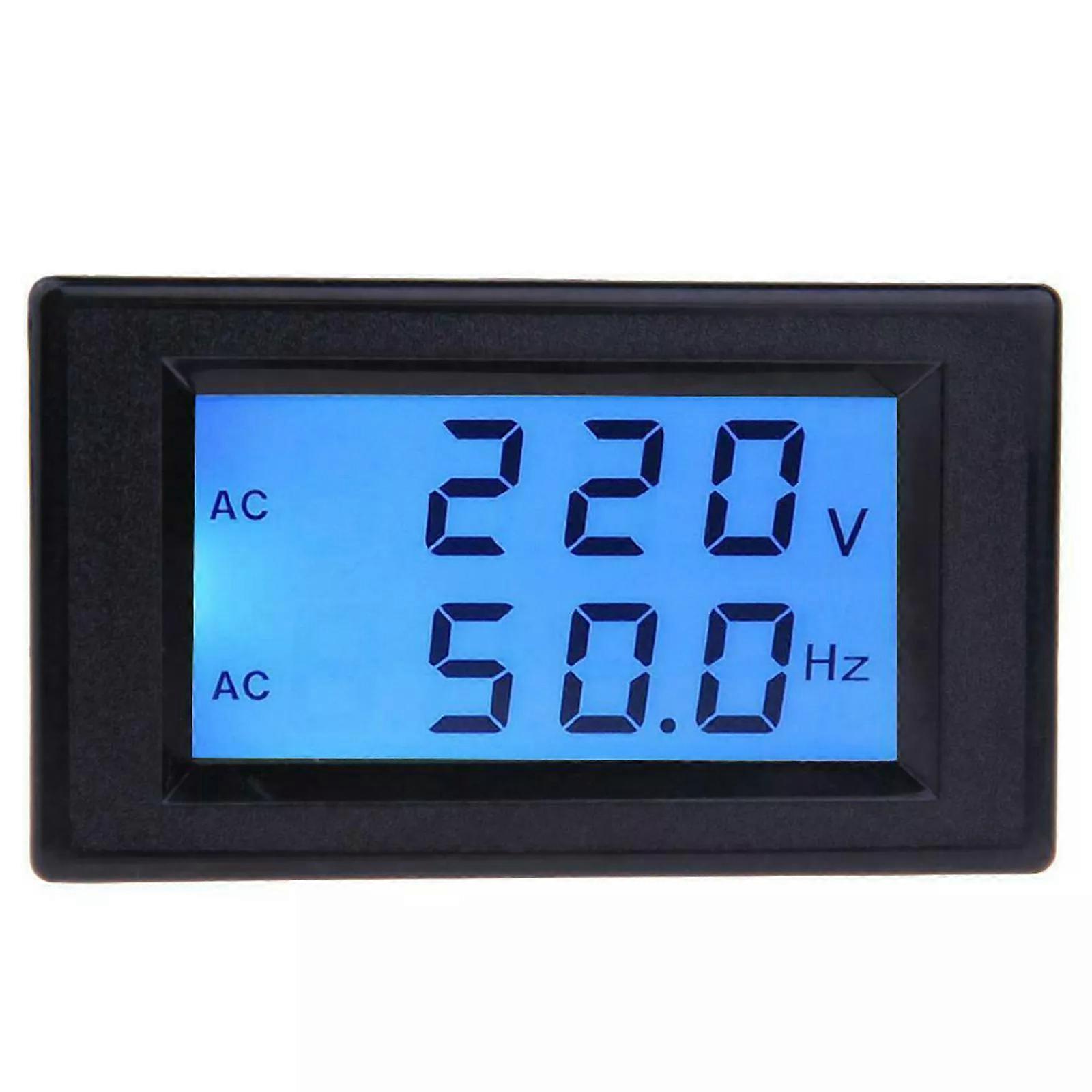 Two-wire Volt Meter LCD Digital AC Voltmeter and Frequency Meter 45.0-65.0hz