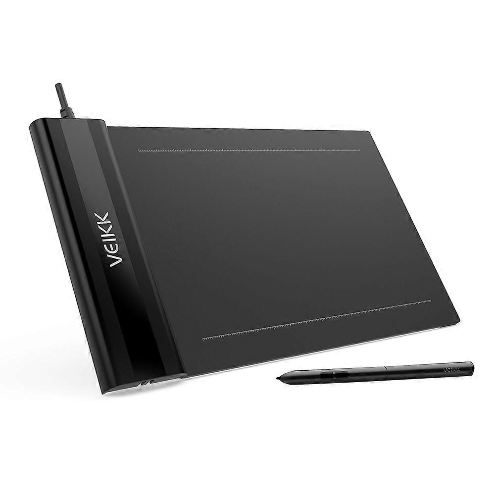 VEIKK S640 Graphics Digital Tablet with Battery-free Pen 8192 Levels Pressure Sensitivity Electronic Drawing Tablet Compatible With Android Windows Ma