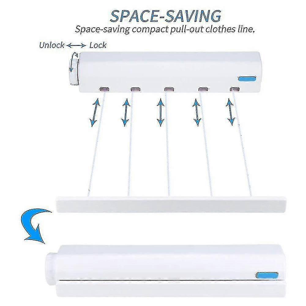 Spring Automatic Retractable Four/five Thread Clothesline Drying Rack