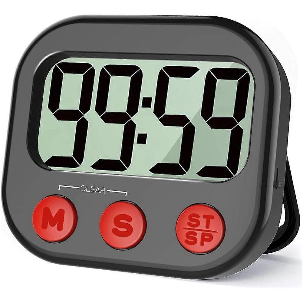 Kitchen Timer, Digital Visual Timer Magnetic Clock Stopwatch Countdown Timer, Large LCD Screen Disp