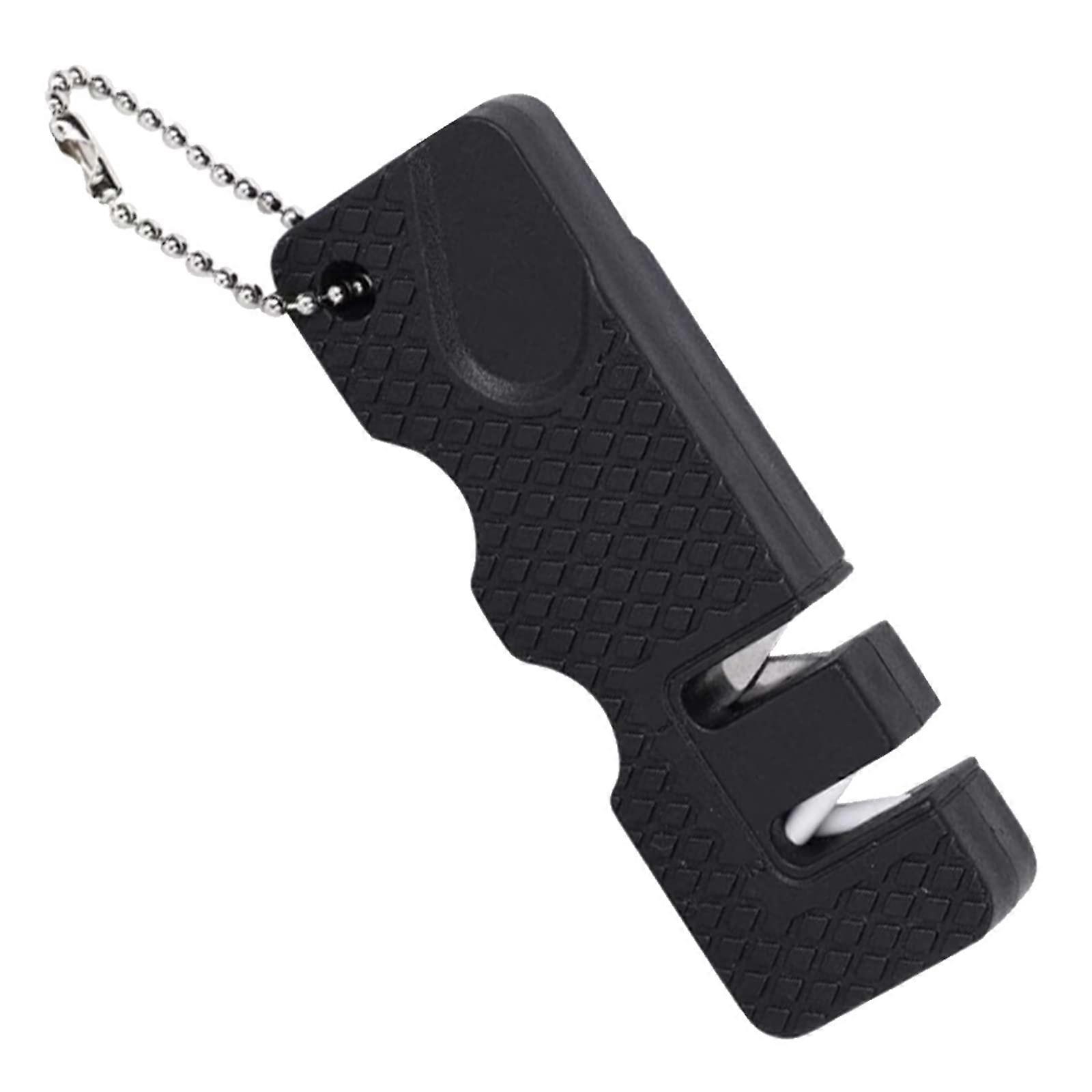 Mini Cutter Sharpener Portable Sharpener 2-in-1 Cutter Sharpener for Repairing and Restoring Cutter(Black)