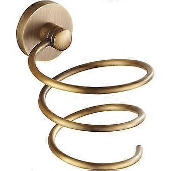 Antikk kobber børstet messing hårføner holder bad veggmontert hårføner holdere rack hårføner lagring retro vintage bad tilbehør