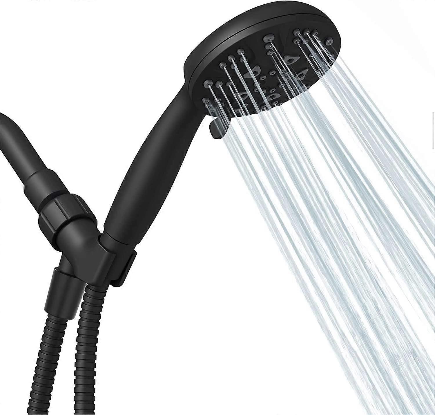 HOPOPRO 6 Functions Handheld Shower Head Set High Pressure Shower Head High Flow Bathroom Hand Held Showerhead Replacement Tool-free 1-Min Installati