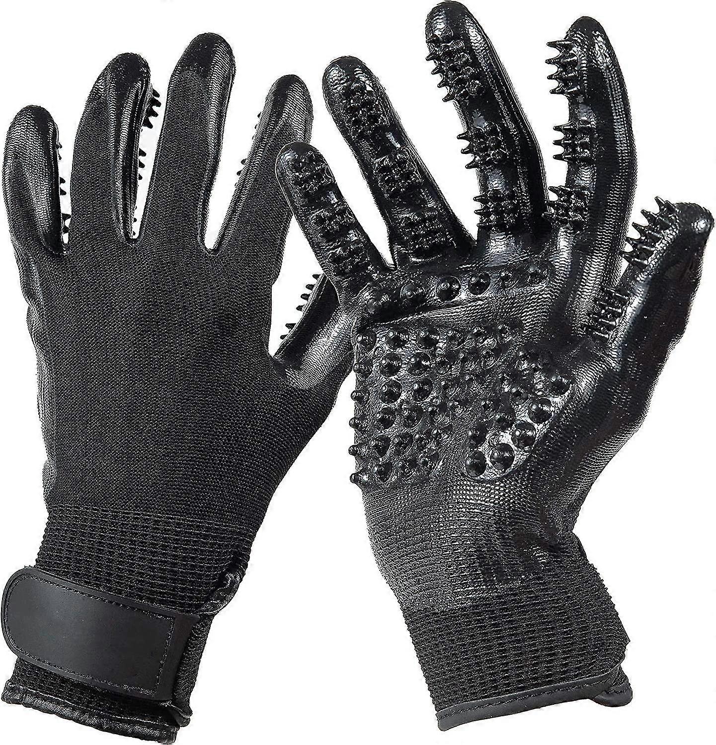 Pet Grooming Glove Gentle Depilatory Brush Glove Efficient Pet Hair Remover Mitt Gift