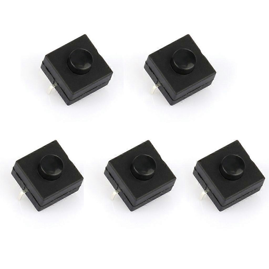 5 pcs Flashlight Table Lamp Button Switch Mini Lock Switch Push Button Durable