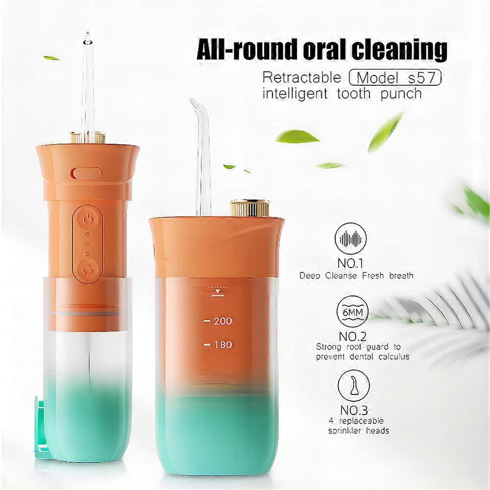 Water Flosser for Teeth Cordless with 4 Jet Tips USB Recharged