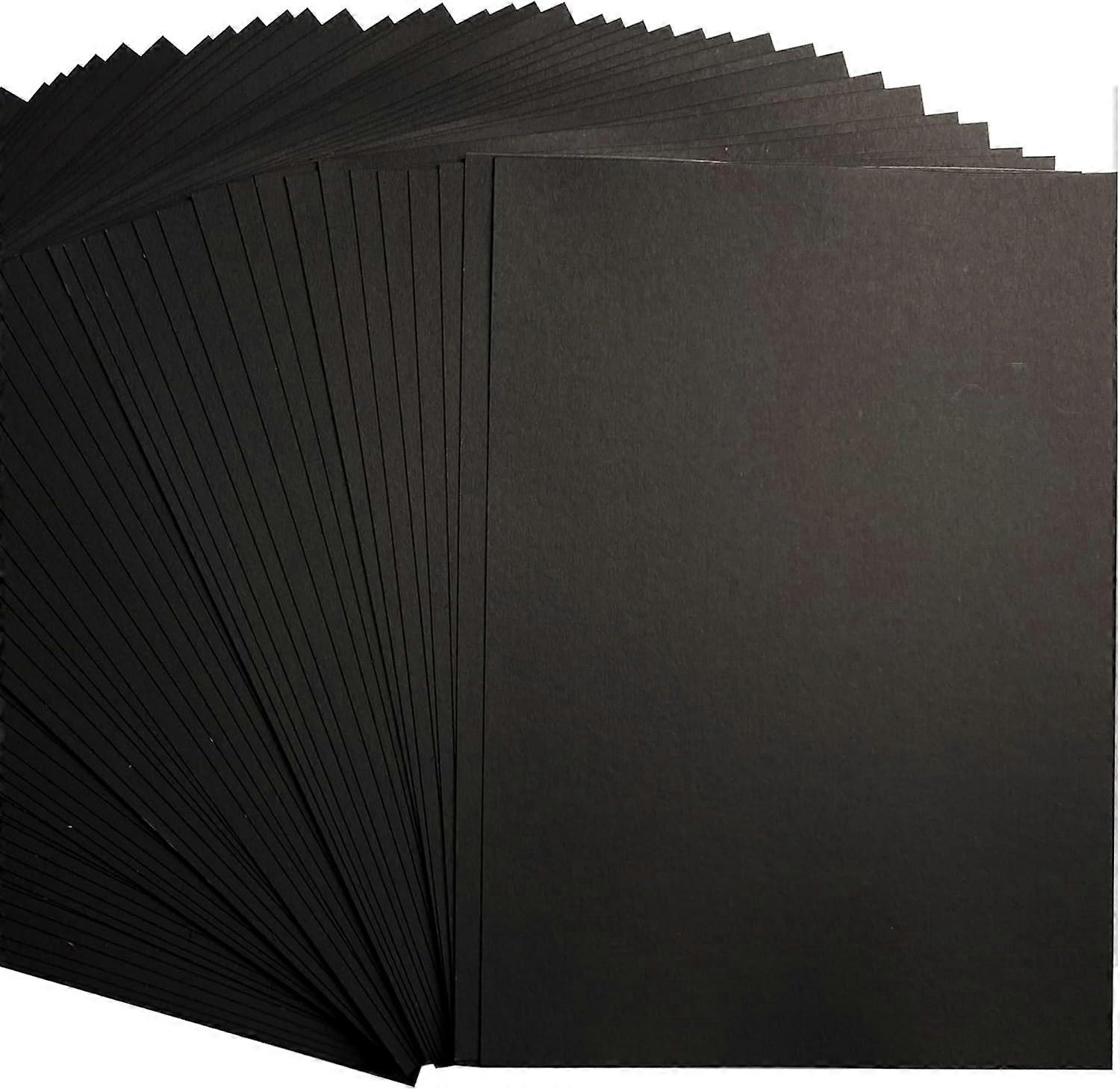 Zwarte kaart A4 Dikke Art Papieren Kaarten 350gsm - 50 vellen