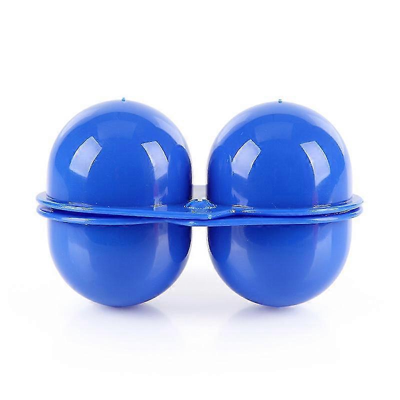 2 Pcs 2 Grids Snap Lock Egg Box Holder Portable Safe Plastic Eggs Storage Container