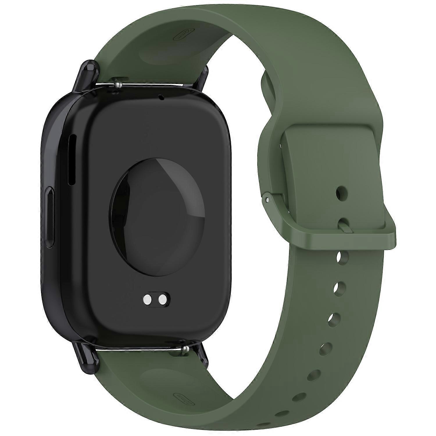 For Xiaomi Redmi Watch 5 Lite Band Waterproof Sweatproof Soft Silicone Sport Strap - Dark Green