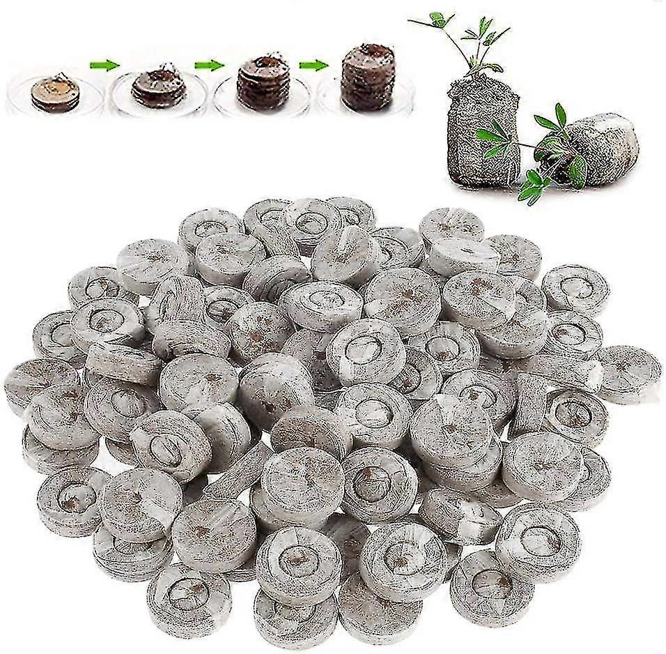 200pcs Swelling Compressed Peat Pellet With Nutrients Seedling Nutrition Block