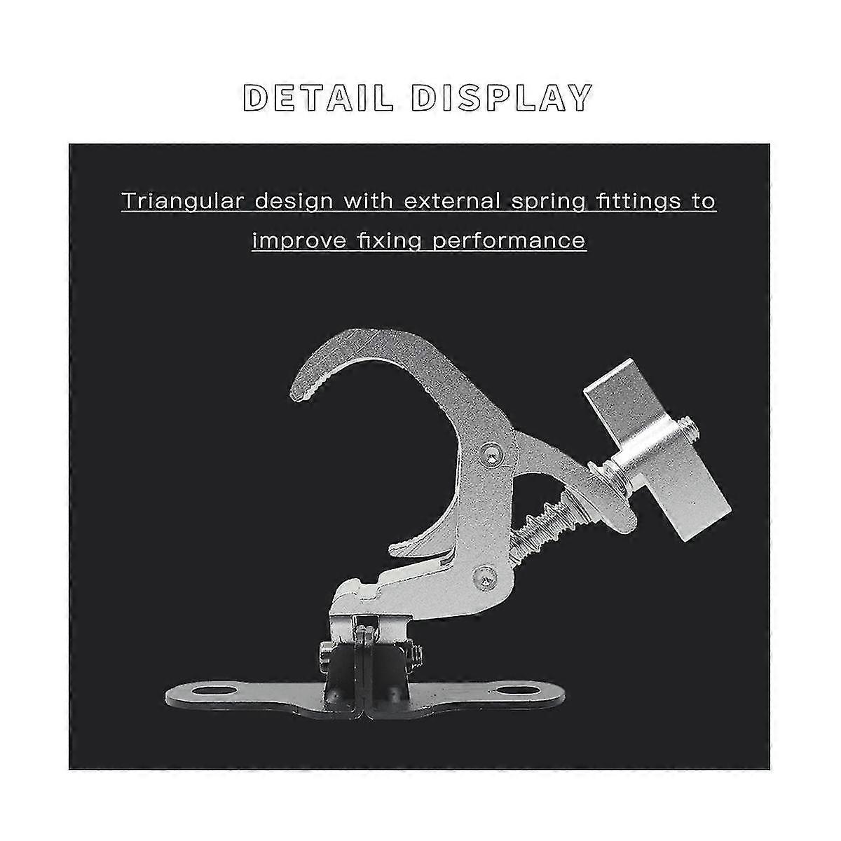 1pair Aluminum Stage Light Hook Beam Moving Head Light Truss Clip Safety Load 150kg For Dj Disco Stage Equipment(a)
