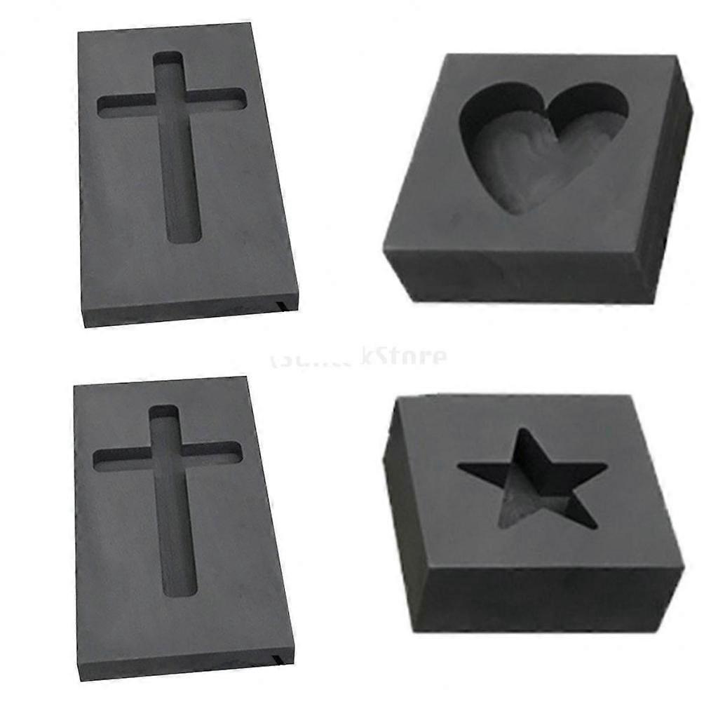 4x Gold High Density Graphite Mold Multi-Shape DIY Tools 5-6ml