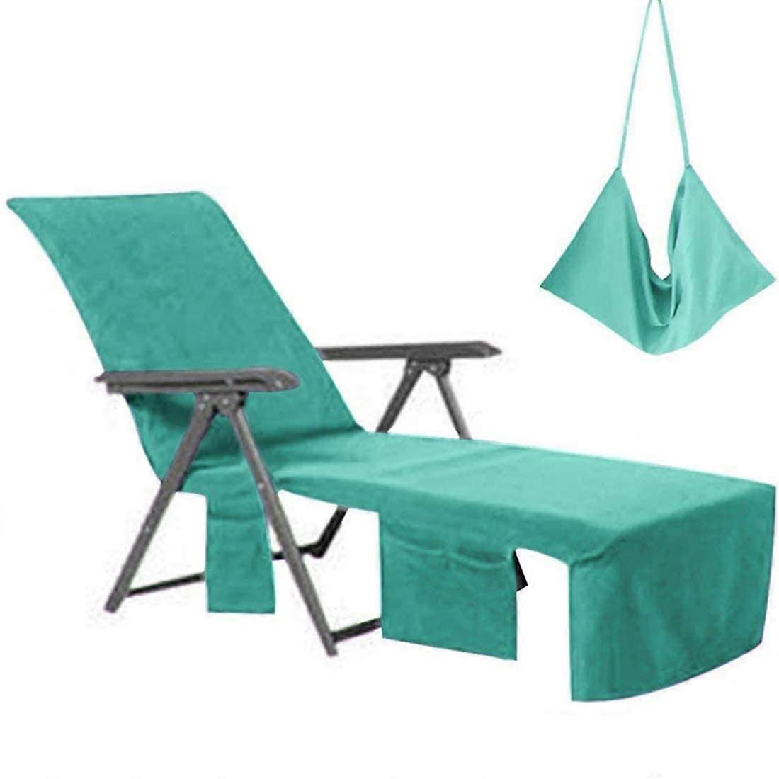Lounge καρέκλα κάλυψη Microfiber πετσέτα πετσέτα πισίνα ξαπλώστρα ξαπλώστρα κάλυψη με τσέπες για διακοπές ηλιοθεραπεία
