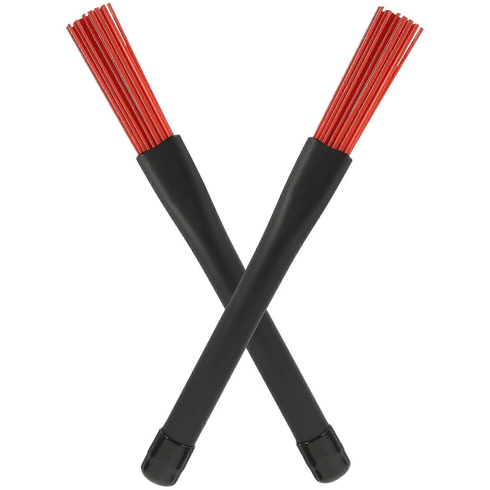 1 Pair Drum Brushes with Handle Jazz Drum Brush for Beginners Universal Drum Set Brush
