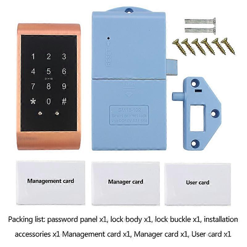 Saryスマート電子ロックパスワード引き出しロックキャビネットドアロックEMID4100ファイルキャビネットロック単三電池駆動