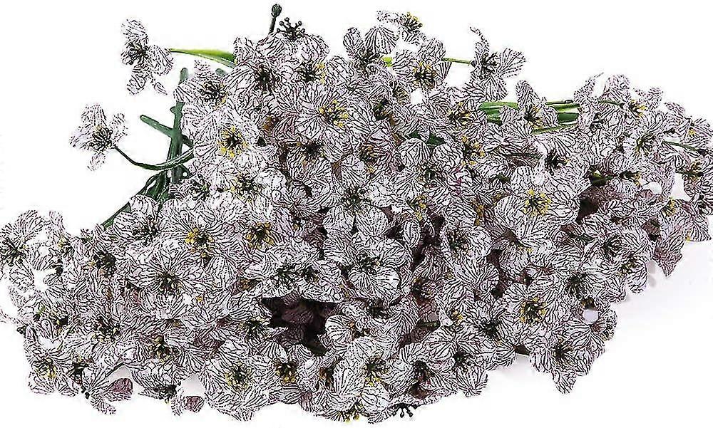 10 Bundles Artificial Flowers Uv Resistant No Fade