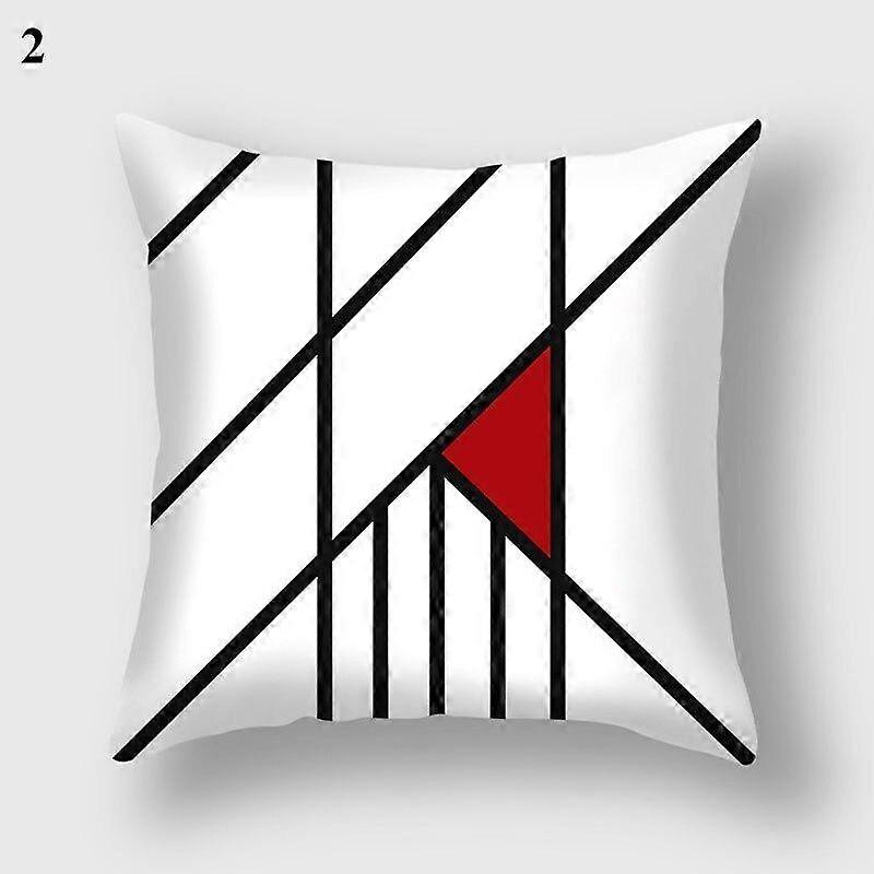 Capa de fronha preta vermelha Quarto Sala de estar Assento de carro Sofá Capa de almofada macia Moda moderna Casa